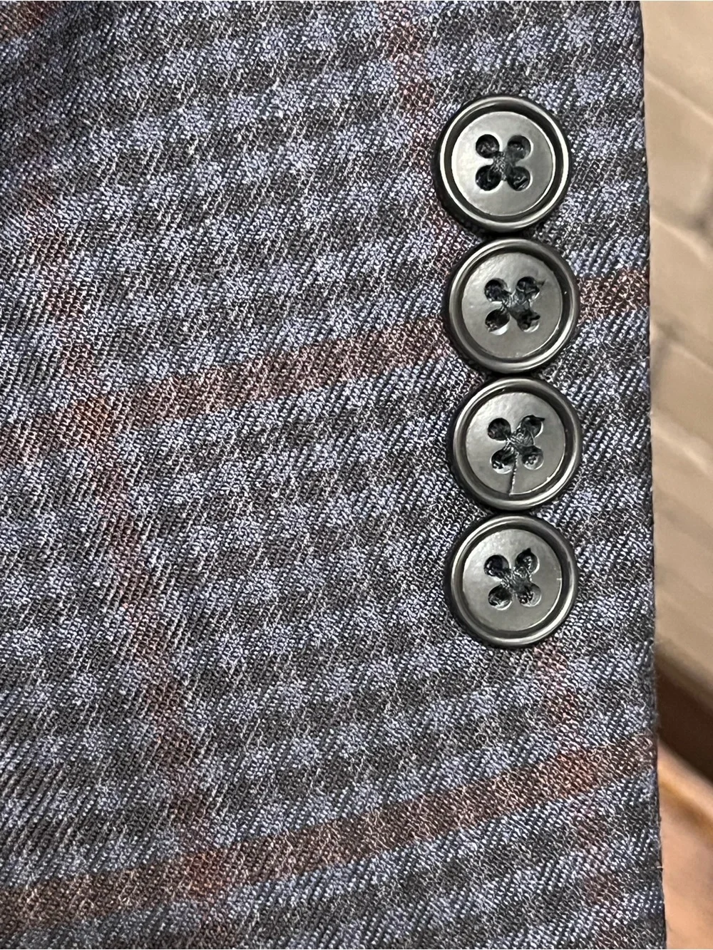 Jos A Bank 2 Button Plaid Check Sport Coat Blazer Jacket Blue Men 44L
